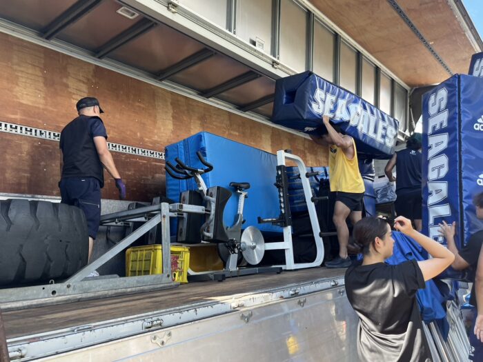 配送事例｜大学ラグビー部合宿用品配送